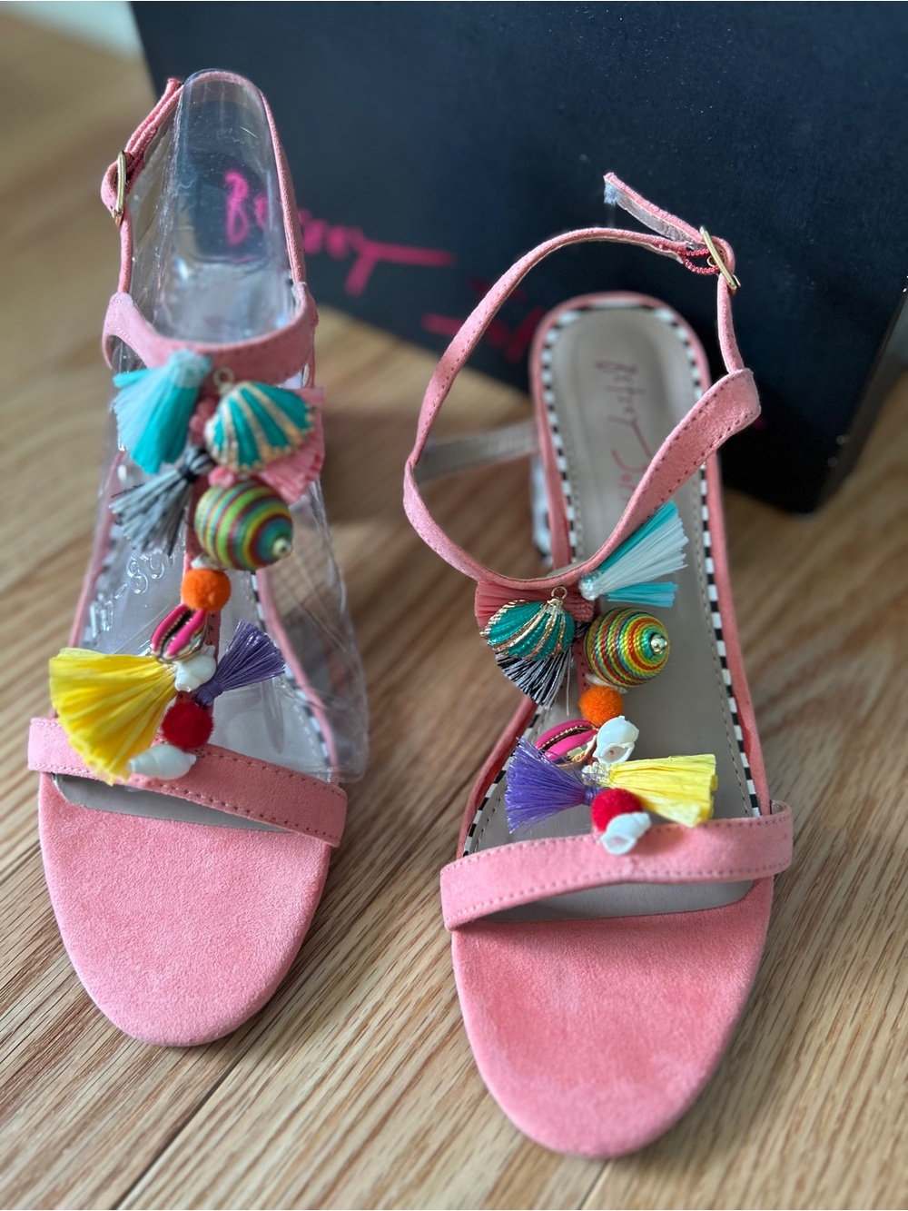 Betsey Johnson Dynah Sandal Block Heel size 6.5